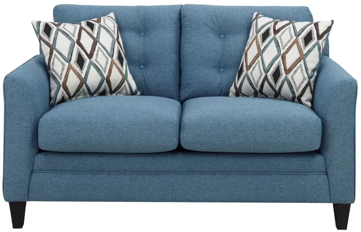 Wexler Loveseat in Blue by Hughes Furniture