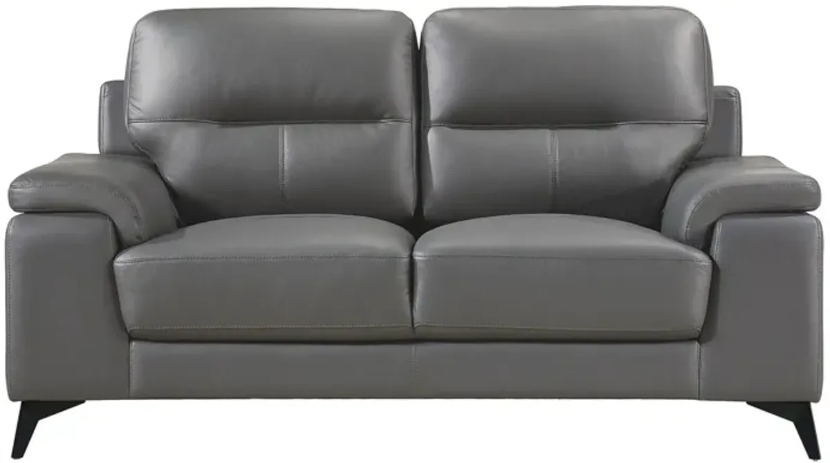 Selles Loveseat in Dark Gray by Homelegance