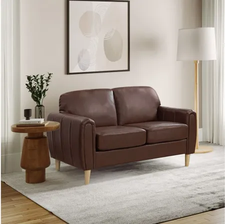 Emily Loveseat in Brown by Lifestyle Solutions