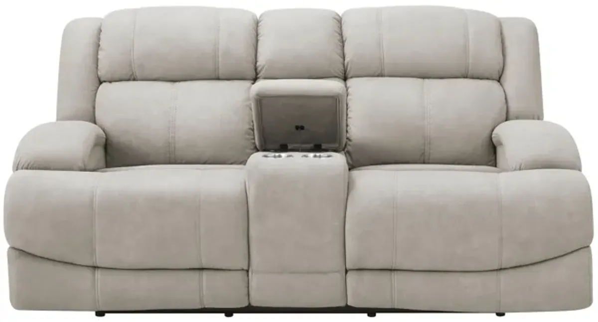 Quincey Power-Reclining Console Loveseat