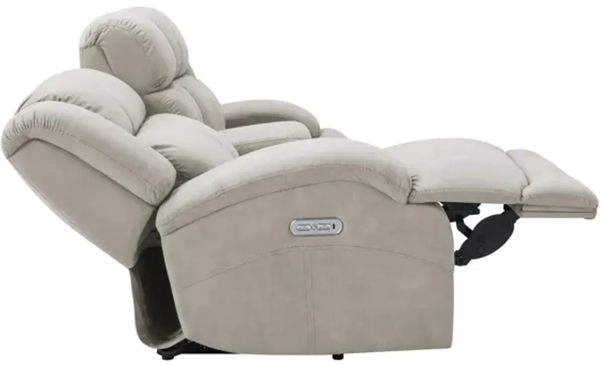 Quincey Power-Reclining Console Loveseat