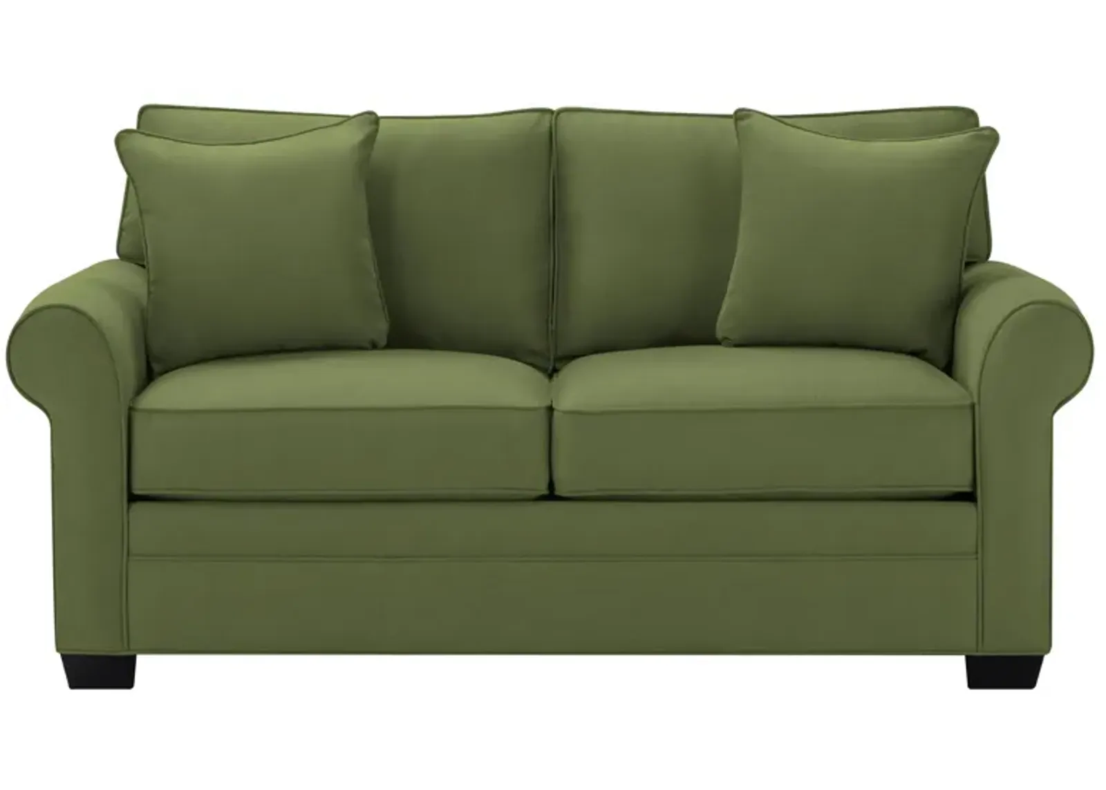 Glendora Apartment Sofa in Suede So Soft Pine by H.M. Richards