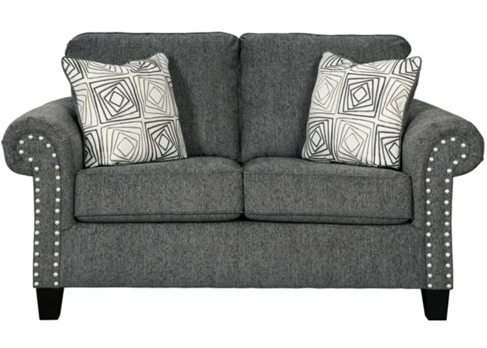 Agleno Loveseat in Charcoal by Ashley Furniture