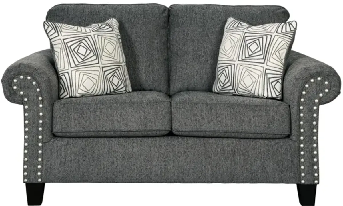 Agleno Loveseat in Charcoal by Ashley Furniture