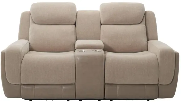 Novah Zero Gravity Power Console Loveseat w/ Power Headrest