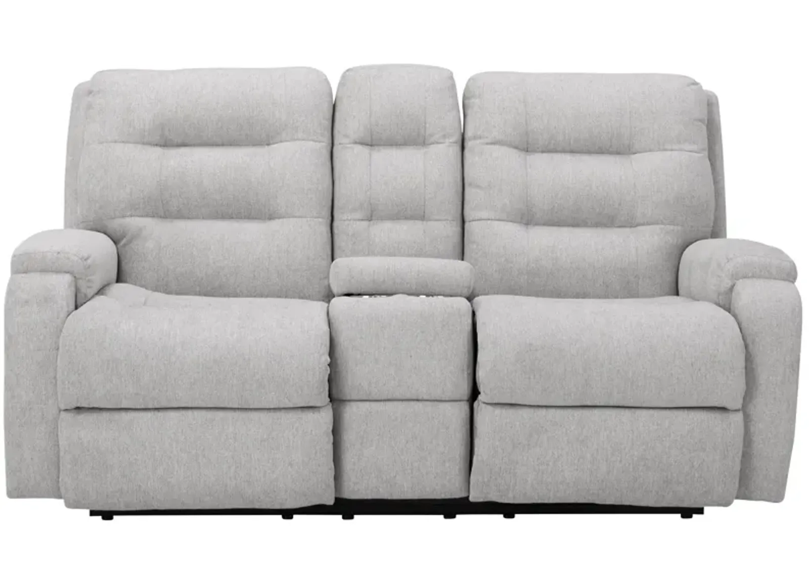 Halenbeck Power Reclining Loveseat w/ Console in Silver by Flexsteel