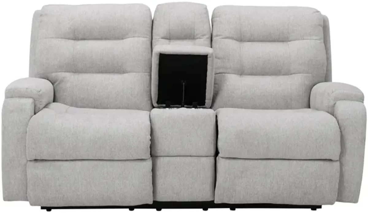 Halenbeck Power Reclining Loveseat w/ Console & Headrests