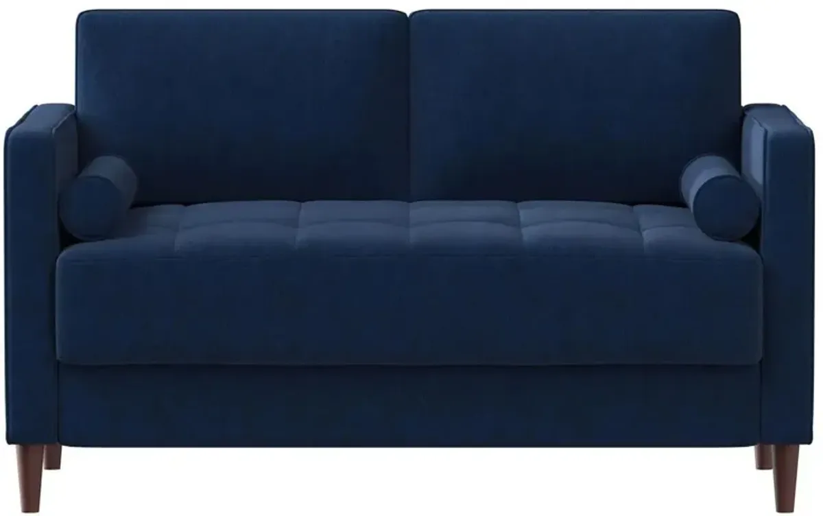 Forrester Loveseat in Navy Blue by Lifestyle Solutions