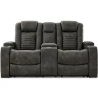 Soundcheck Power Reclining Loveseat in Storm by Ashley Furniture