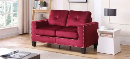 Nailer Loveseat in Burgundy by Glory Furniture