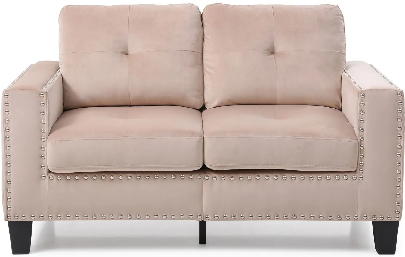 Nailer Loveseat in Beige by Glory Furniture