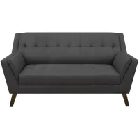 Elise Loveseat in Charcoal Pebble by Emerald Home Furnishings