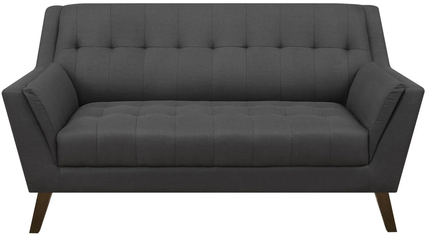 Elise Loveseat in Charcoal Pebble by Emerald Home Furnishings