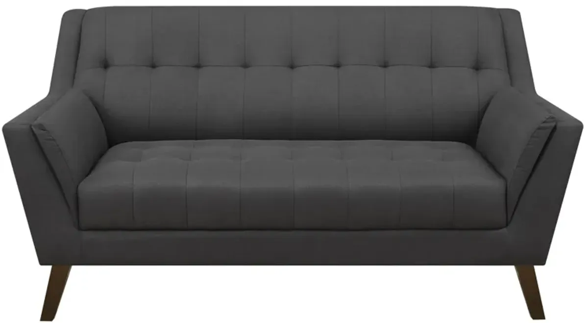 Elise Loveseat in Charcoal Pebble by Emerald Home Furnishings