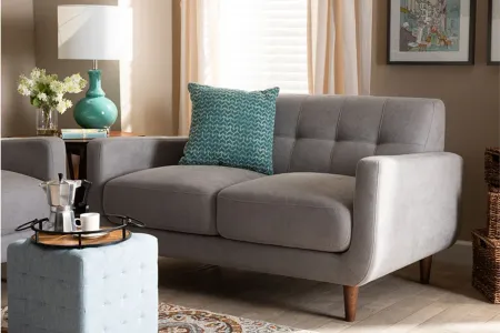Allister Loveseat in Light gray by Wholesale Interiors