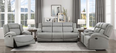 Brennen Reclining Console Loveseat in Gray by Homelegance