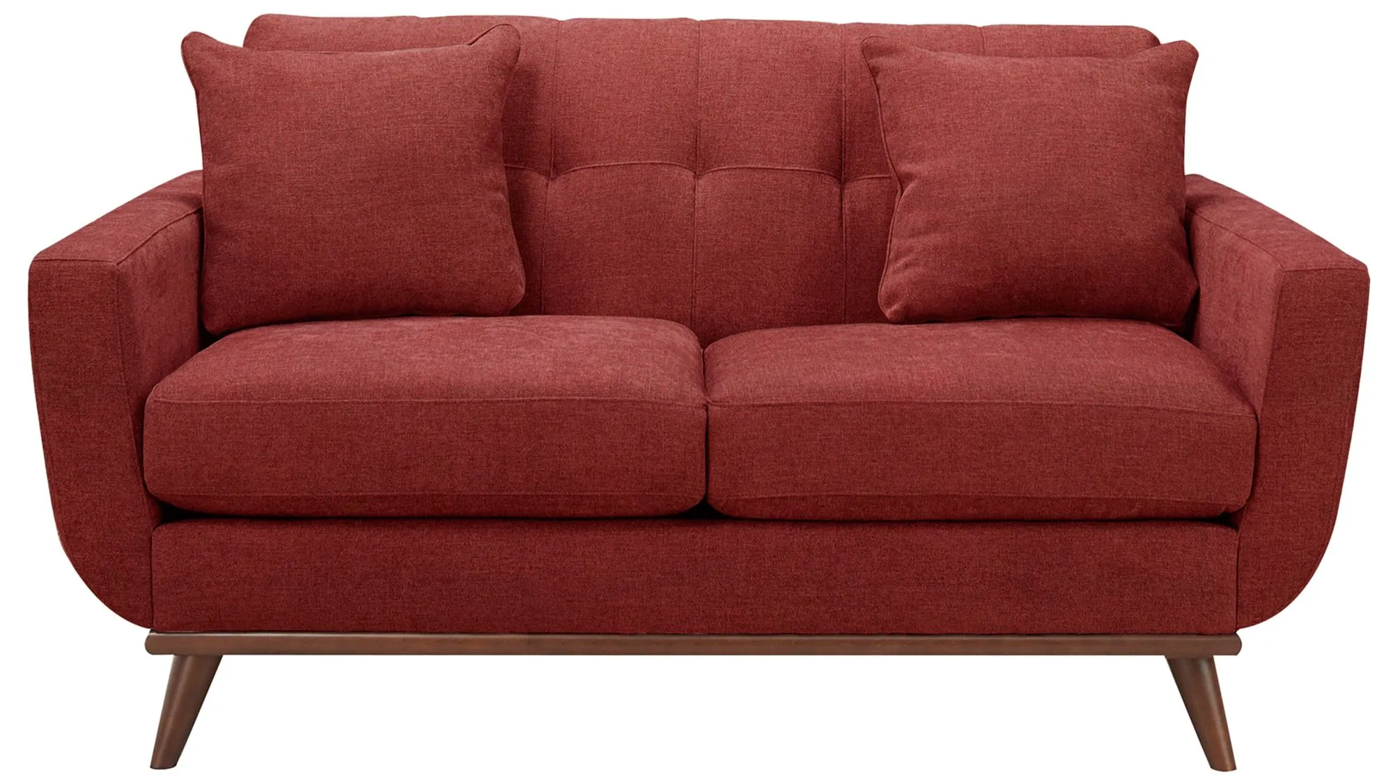 Milo Loveseat in Suede-So-Soft Cardinal by H.M. Richards