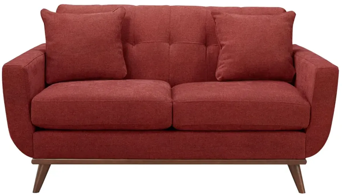 Milo Loveseat in Suede-So-Soft Cardinal by H.M. Richards