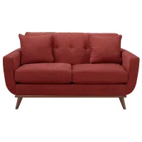Milo Loveseat in Suede-So-Soft Cardinal by H.M. Richards