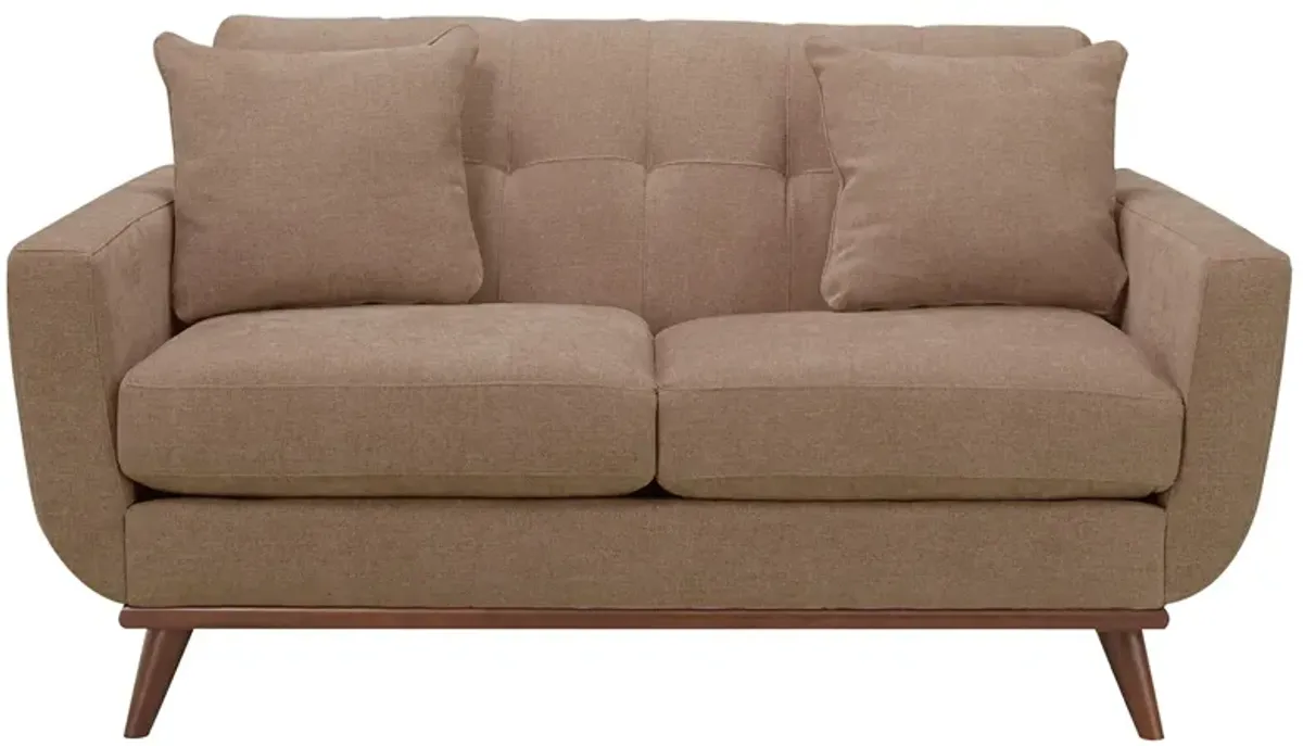 Milo Loveseat in Suede-So-Soft Khaki by H.M. Richards