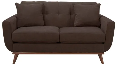 Milo Loveseat in Suede-So-Soft Chocolate by H.M. Richards