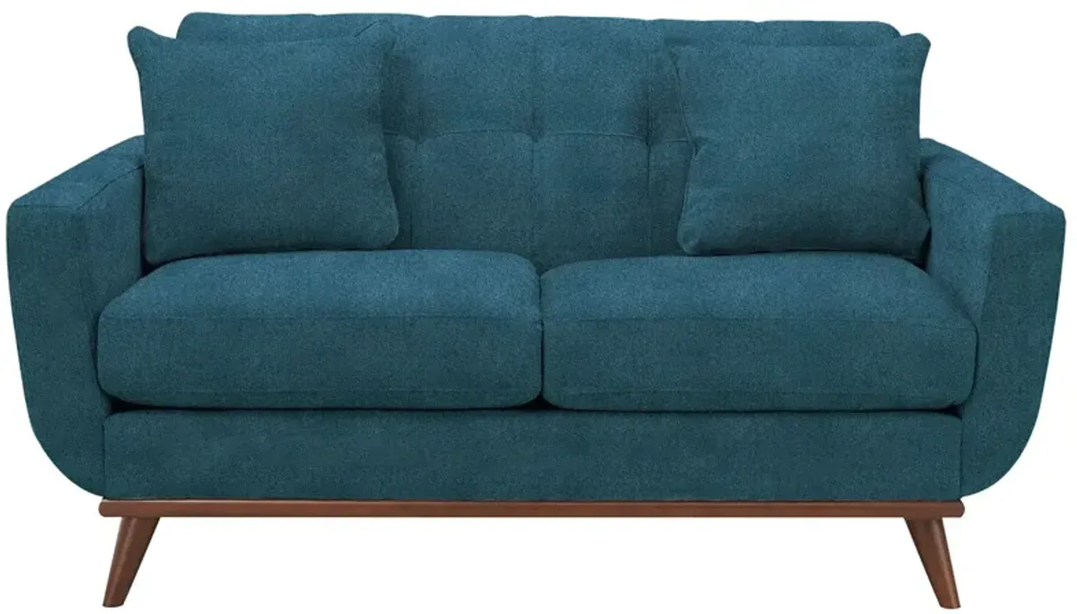 Milo Loveseat in Suede-So-Soft Lagoon by H.M. Richards