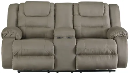 McCade Double Recliner Loveseat w/Console in Cobblestone by Ashley Furniture
