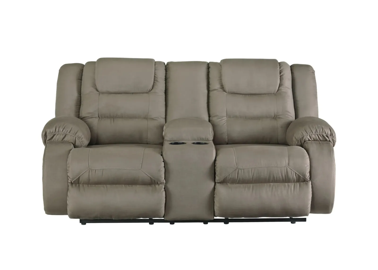 McCade Double Recliner Loveseat w/Console in Cobblestone by Ashley Furniture