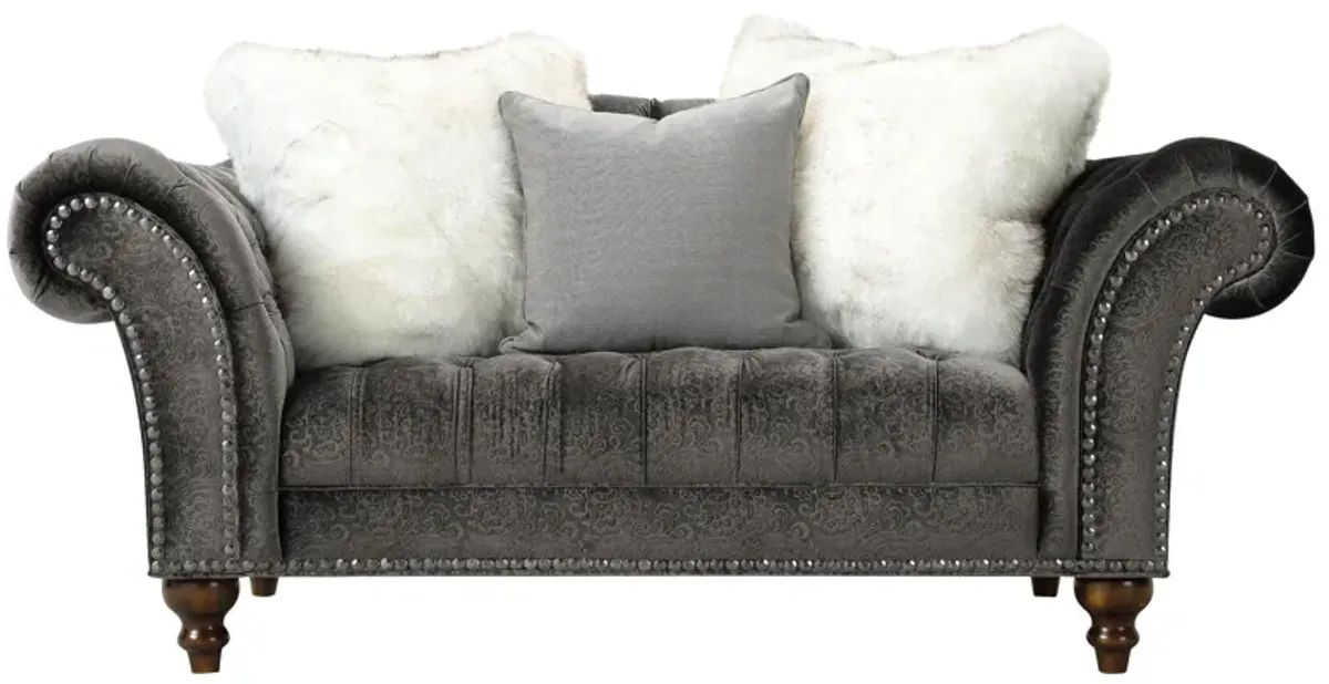 Duchess Loveseat in Gray by Aria Designs