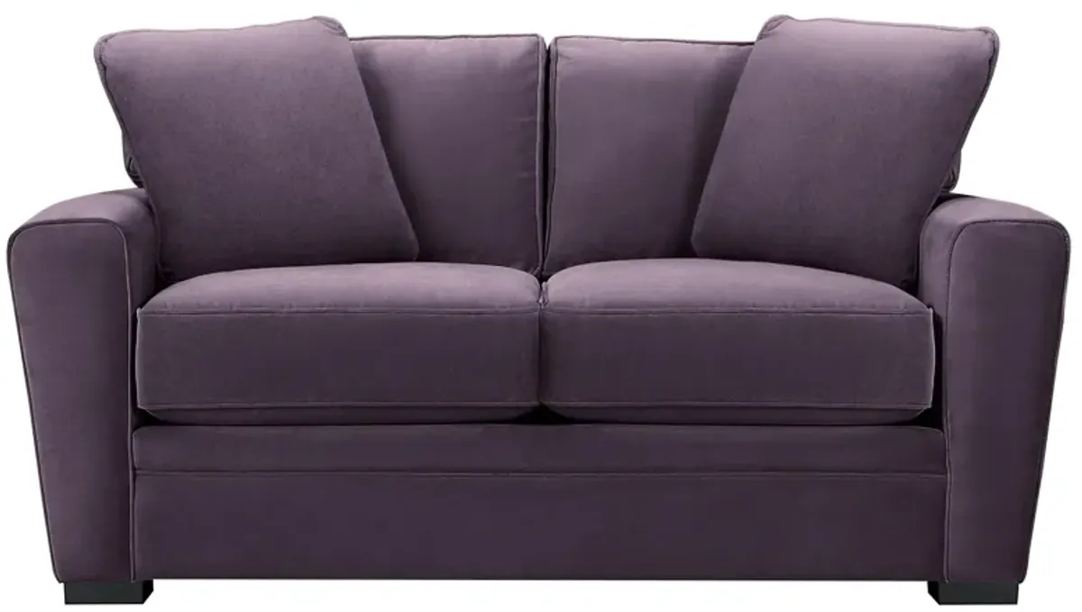 Artemis Loveseat in Gypsy Eggplant by Jonathan Louis