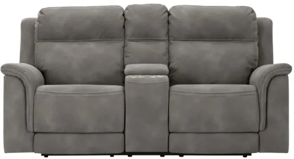 Durapella Power Reclining Console Loveseat