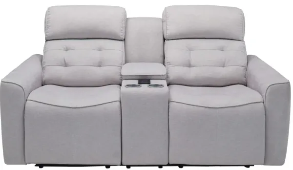 Hanlin Power Console Loveseat w/ Power Headrest, Lumbar, Heat and Massage