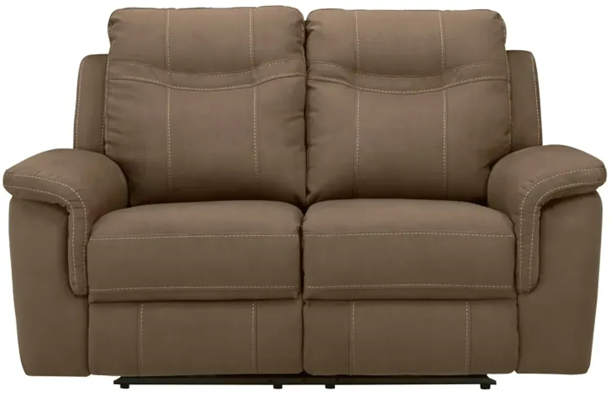 Stanfield Microfiber Power-Reclining Loveseat w/ Power Headrest in Everest by Bellanest