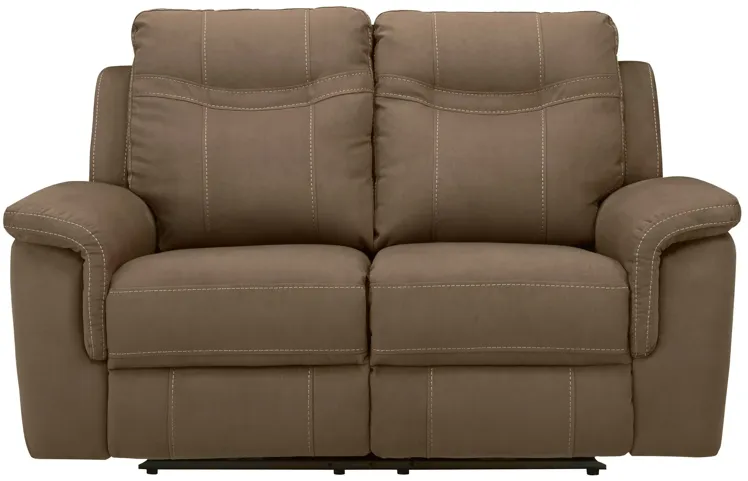 Stanfield Microfiber Power-Reclining Loveseat w/ Power Headrest in Everest by Bellanest