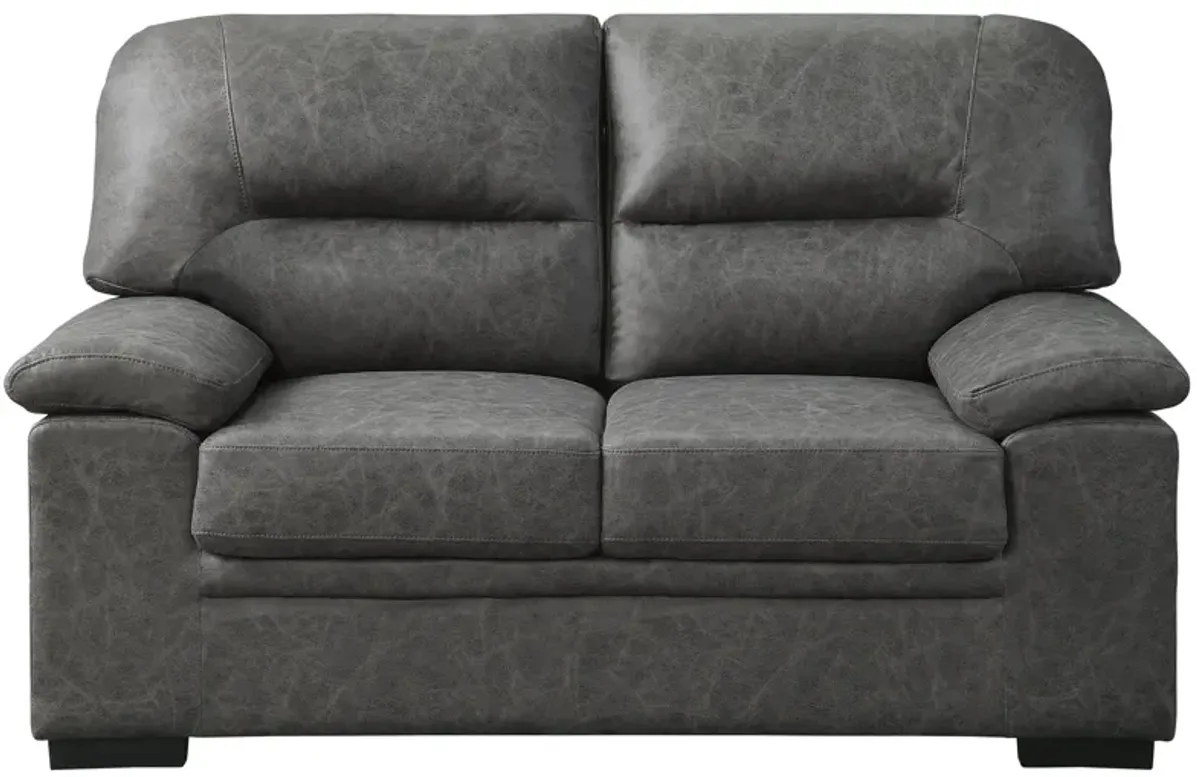 Mendon Loveseat in Dark Gray by Homelegance