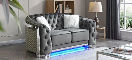 Sapphire Loveseat in Gray by Glory Furniture