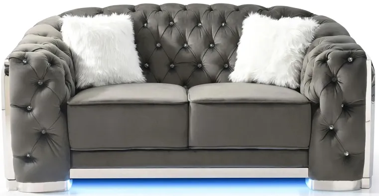 Sapphire Loveseat in Gray by Glory Furniture