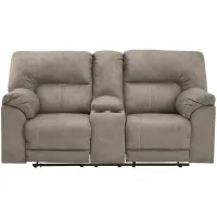 Cavalcade Double Recliner Power Loveseat w/Console in Slate by Ashley Furniture