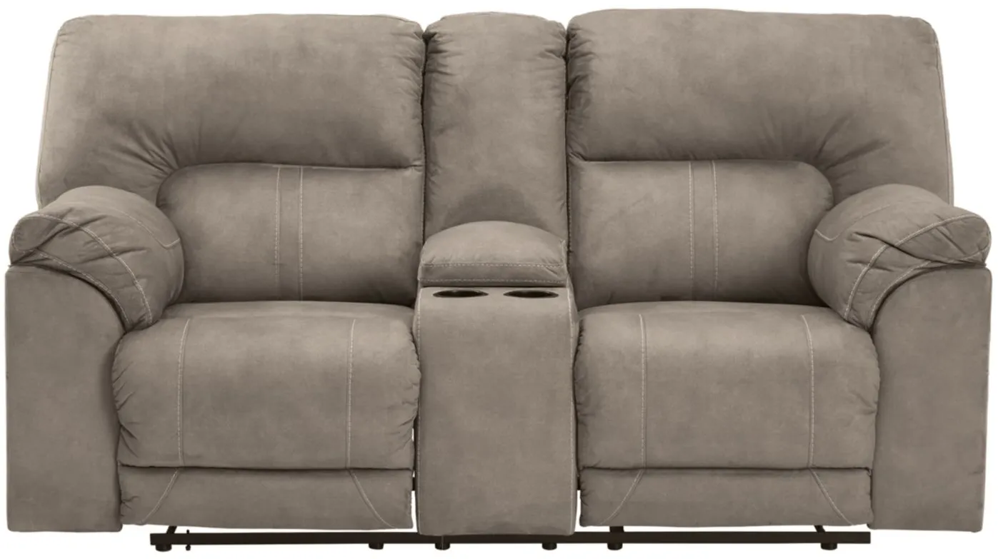 Cavalcade Double Recliner Power Loveseat w/Console in Slate by Ashley Furniture