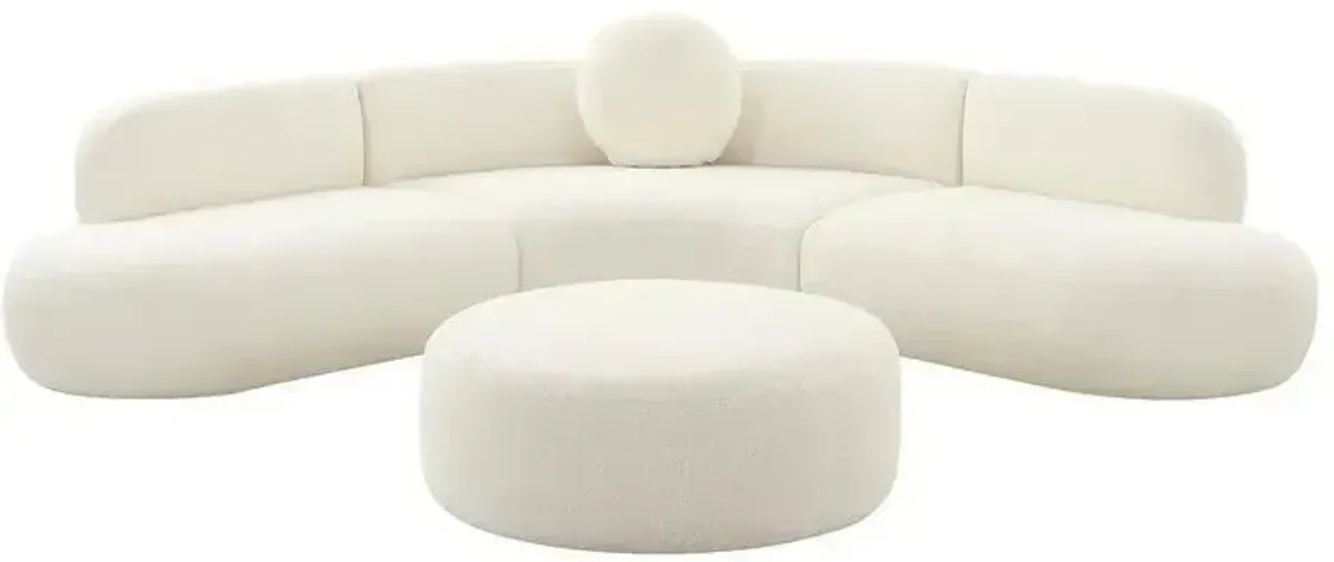 Broohah Armless Curved Loveseat