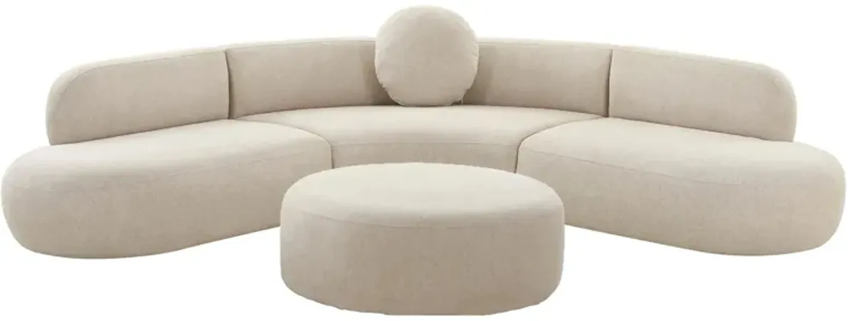 Broohah Armless Curved Loveseat