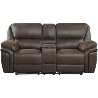Cassiopeia Double Power Reclining Loveseat in Brown by Homelegance