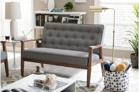 Sorrento Loveseat in Gray by Wholesale Interiors