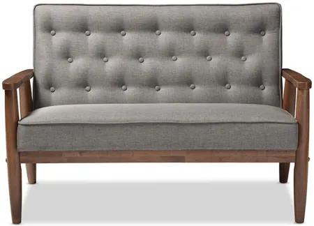 Sorrento Loveseat in Gray by Wholesale Interiors