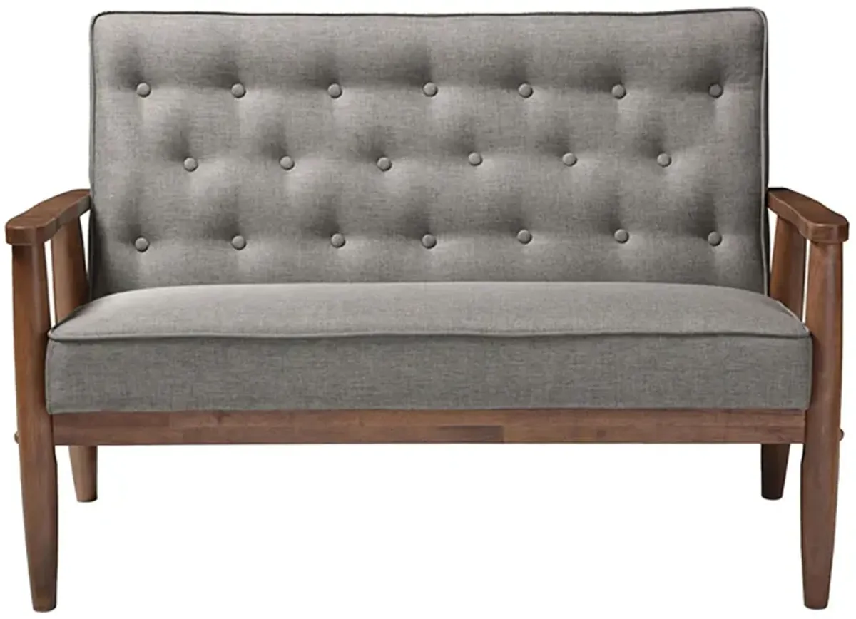 Sorrento Loveseat in Gray by Wholesale Interiors