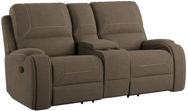 Adrian Reclining Glider Console Loveseat