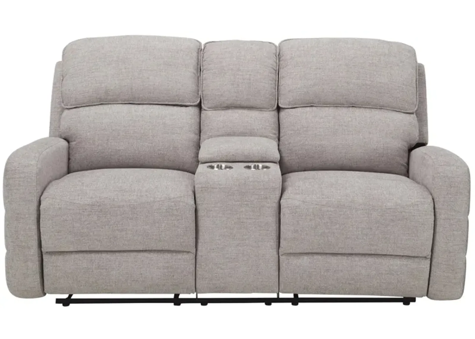 Everitt Chenille Power Console Loveseat in Gray by Bellanest