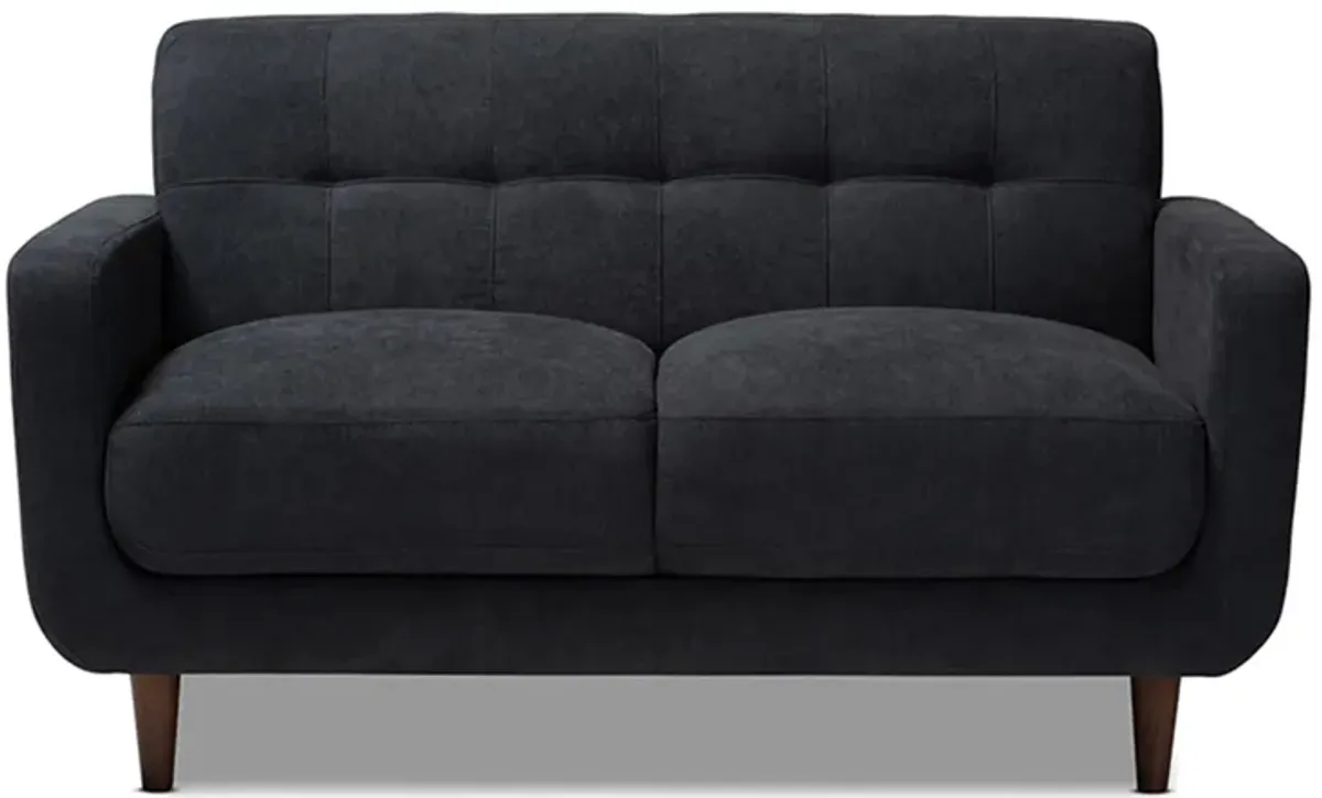 Allister Loveseat in Dark gray by Wholesale Interiors