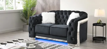 Sapphire Loveseat in Black by Glory Furniture