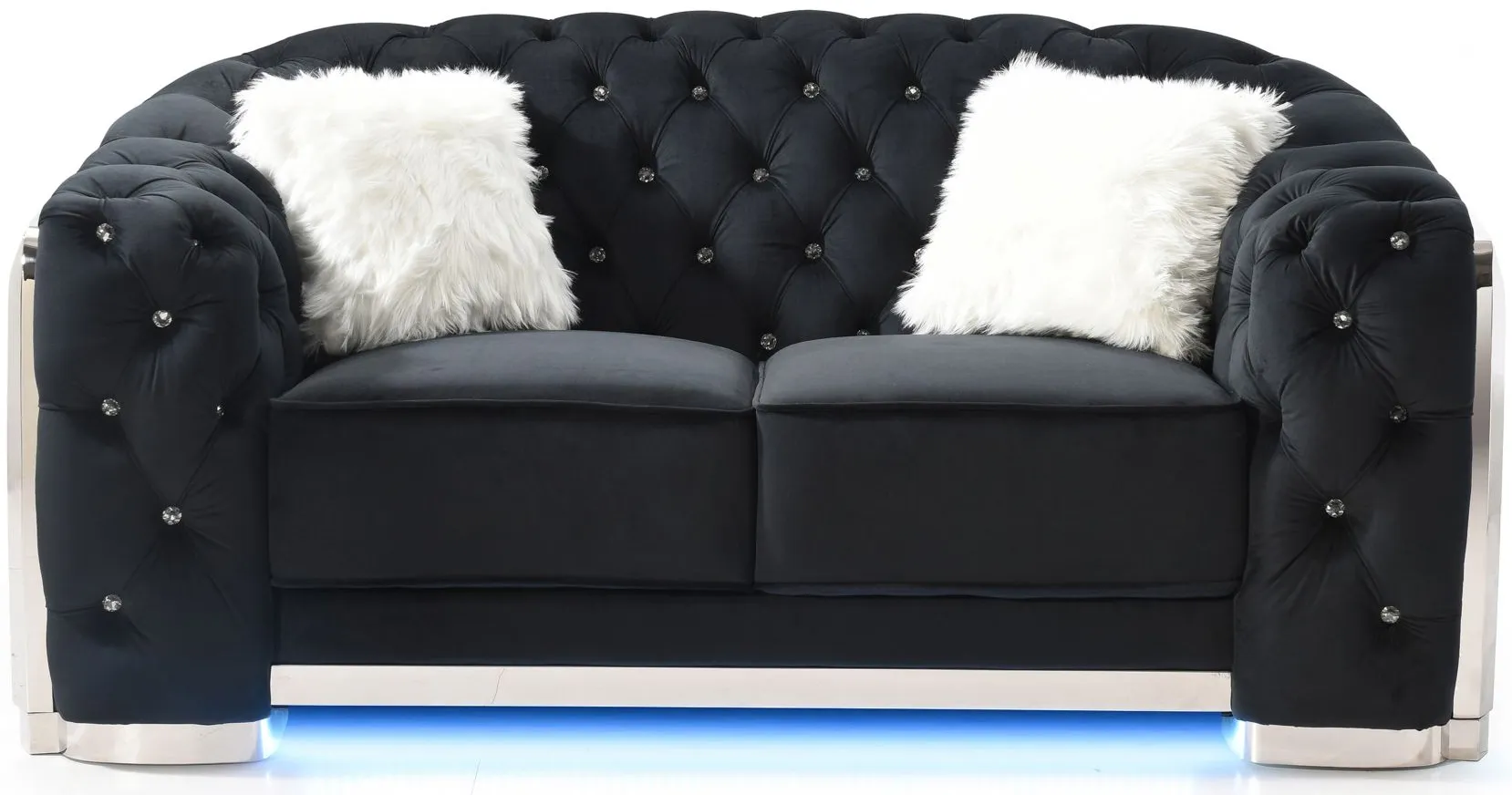 Sapphire Loveseat in Black by Glory Furniture